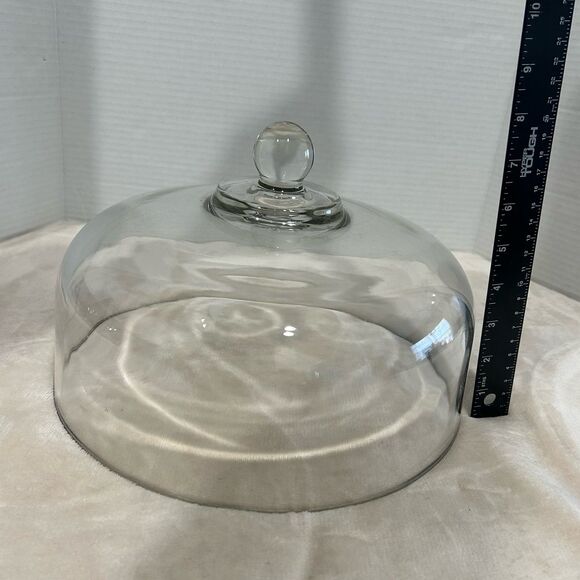 2 Pc. Footed Cake Stand with Heavy Crystal Lid. Preowned - Picture 11 of 11